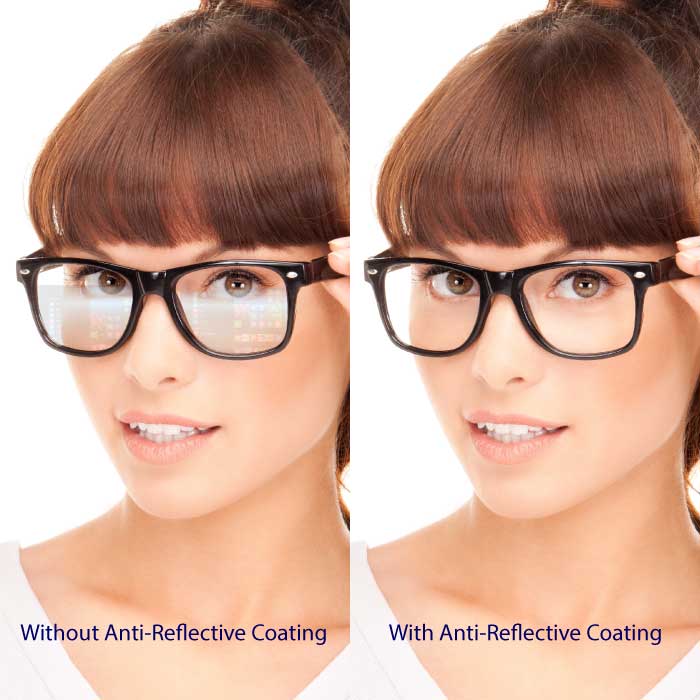 Prescription Eyeglass Lenses With Anti-Reflective Coating